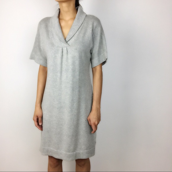 Shawl collar sweater KNITTED dress - Picture 6 of 8